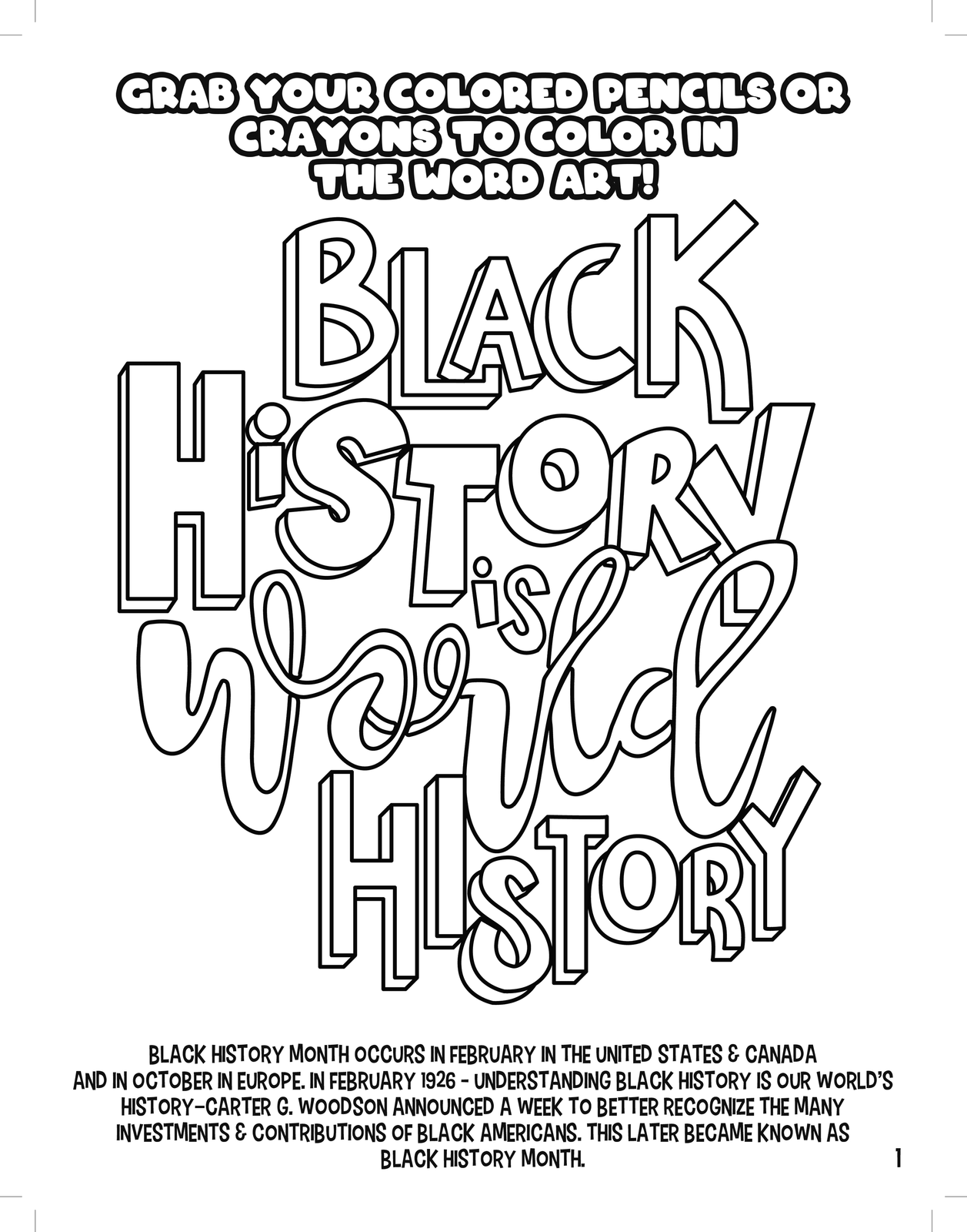 New more than peach black history is world history coloring activi