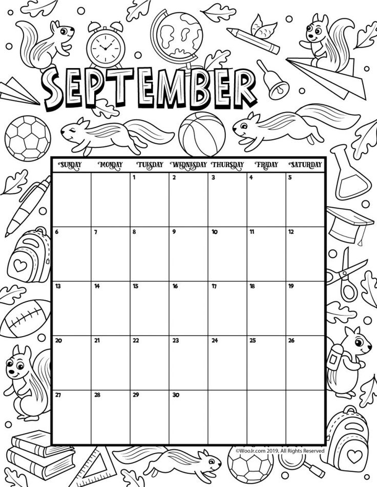 Printable coloring calendar for and woo jr kids activities childrens publishing kids calendar coloring calendar printable calendar pages