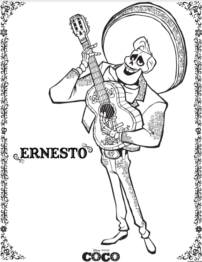 Free printable coco coloring pages