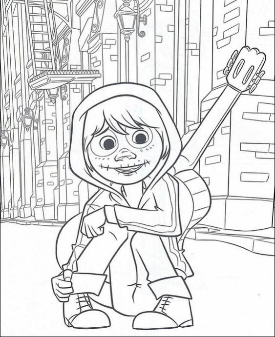 Free easy to print coco coloring pages