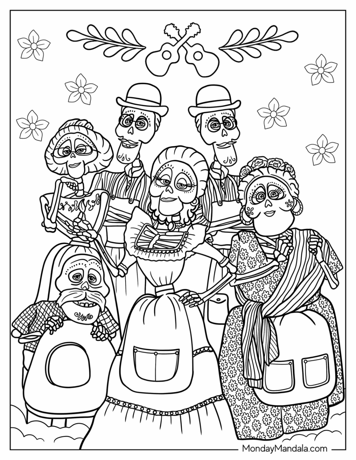 Coco coloring pages free pdf printables