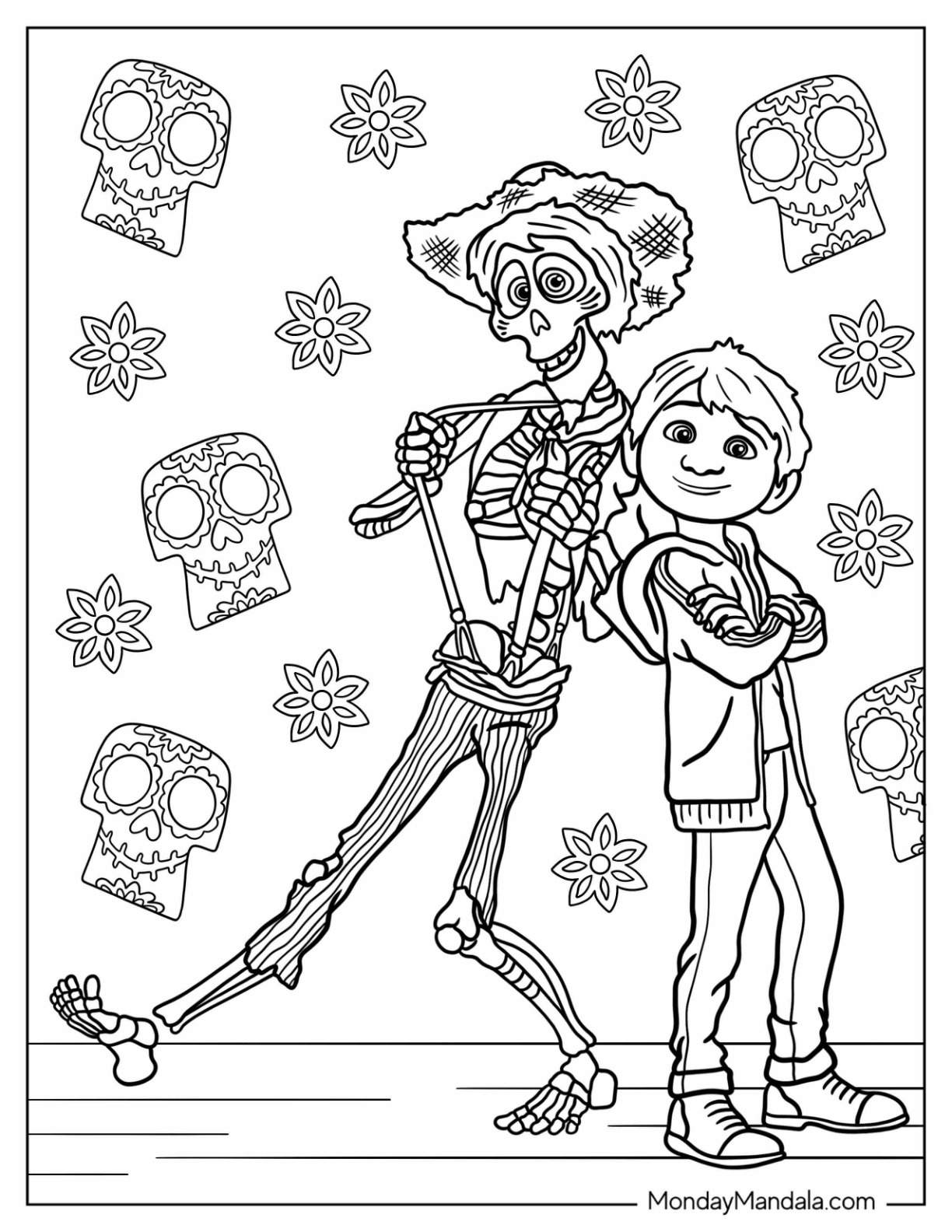 Coco coloring pages free pdf printables