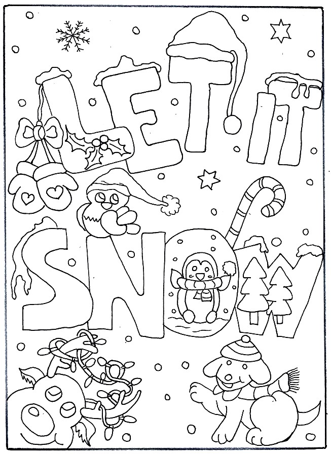 Free holiday coloring book