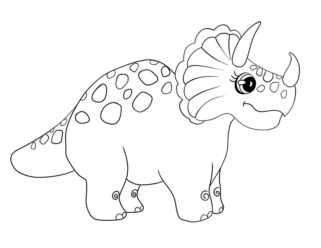 Dinosaur kids coloring book pages pdf jpeg by artpandashop
