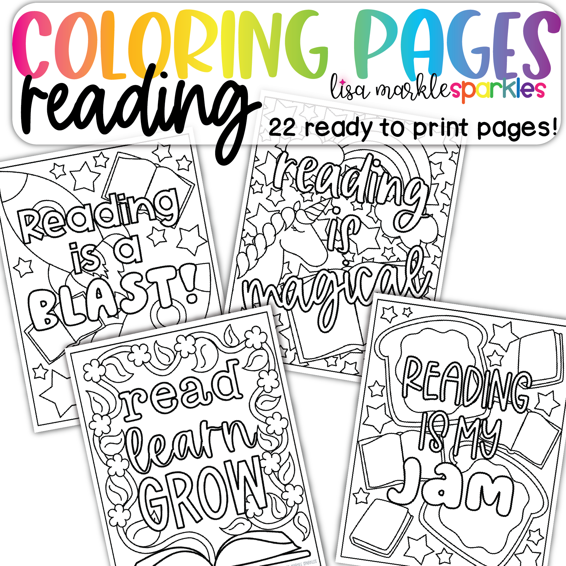 Reading library book lover coloring pages printable pdf