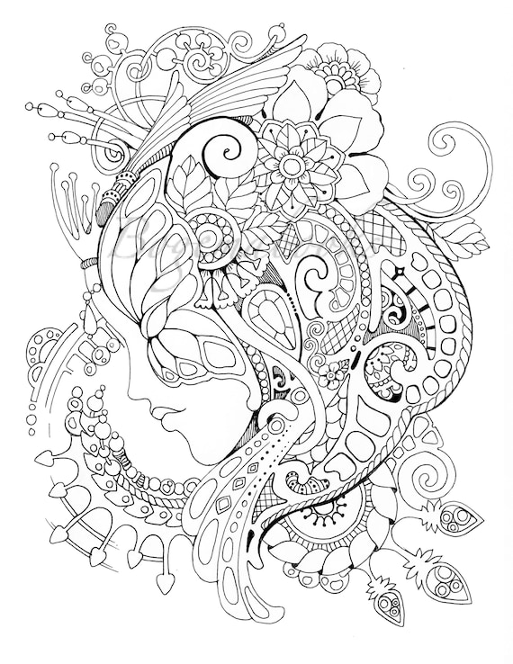 Magic mask adult coloring book coloring pages pdf coloring pages printable for stress relieving for relaxation