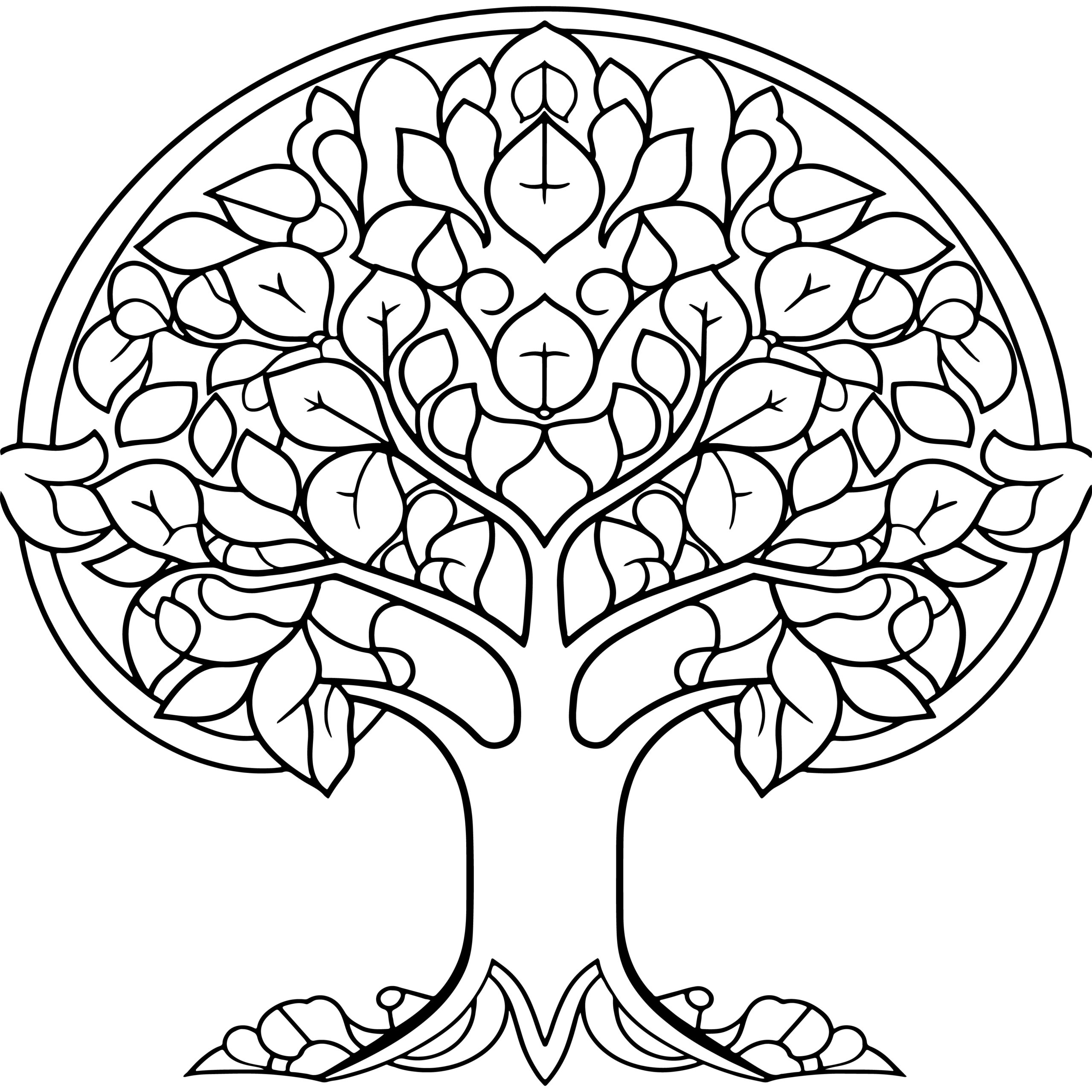 Tree coloring book for adult forests and trees adult colouring images made by teachers
