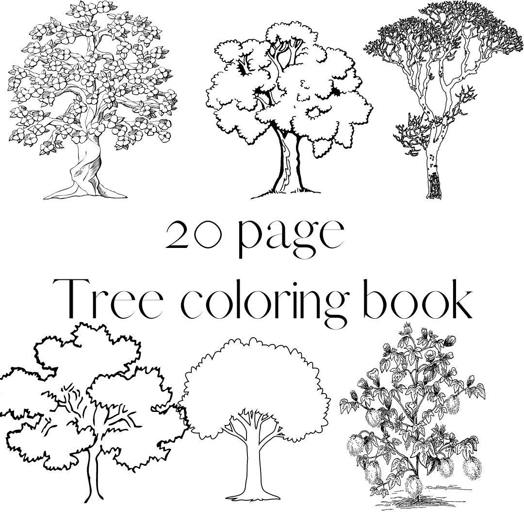 Kids tree coloring book earth friendly plant eco friendly influence a pages instant download