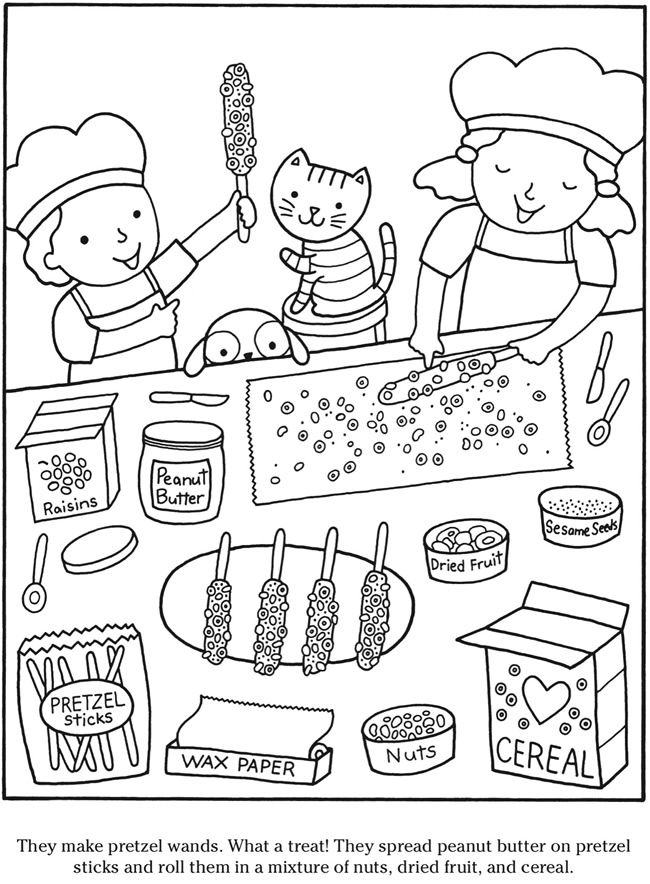 Color cook story coloring book