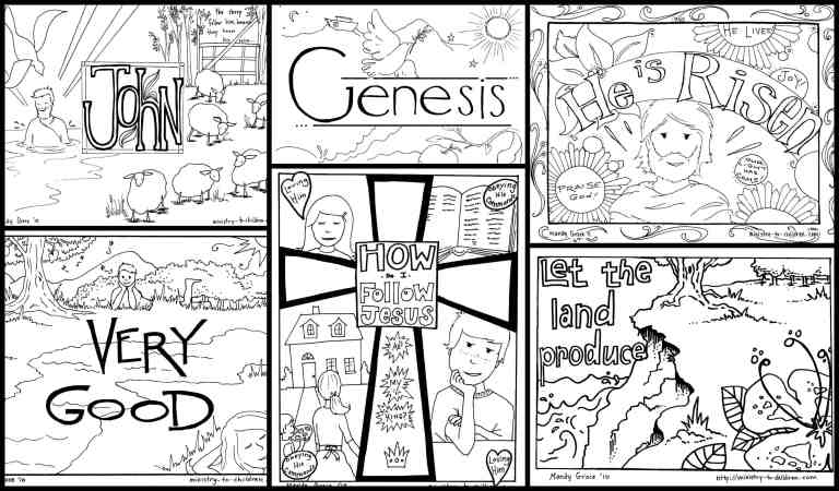 Bible coloring pages for kids download now pdf printables