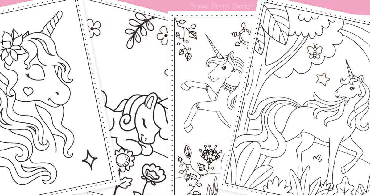 Free printable unicorn coloring pages for kids