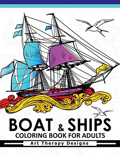 Boat ship coloring book for adults historic sailing ships coloring book