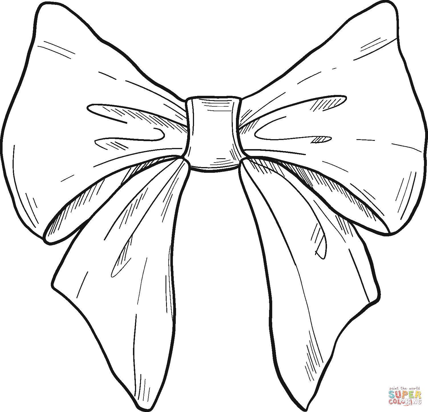 Bow coloring page free printable coloring pages