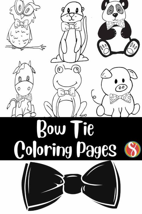 Free bow tie coloring pages â stevie doodles