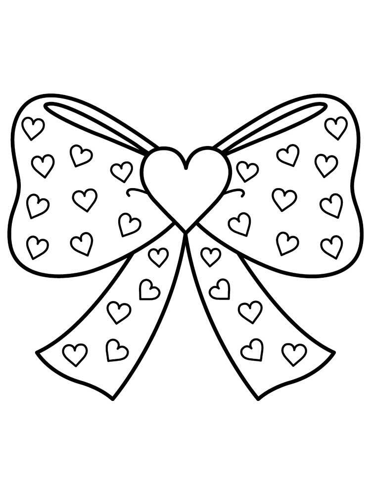 Bows coloring pages