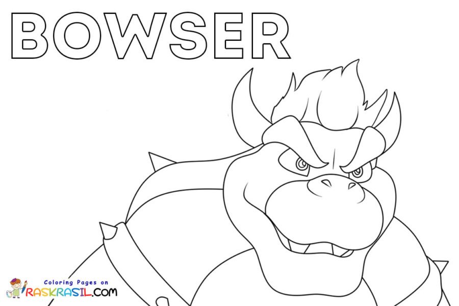 Bowser coloring pages printable for free download