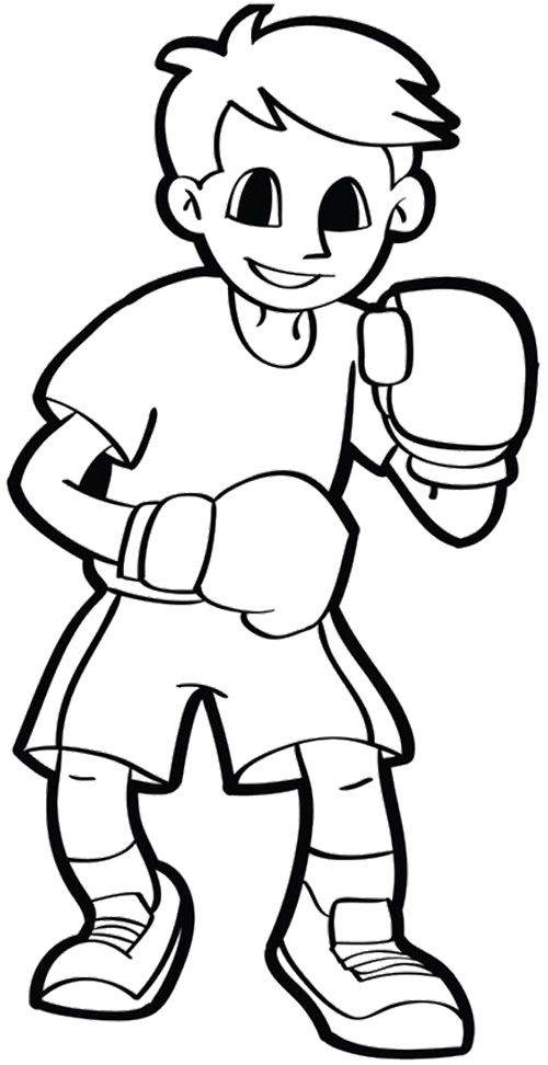 Coloring pages free boxing coloring pages