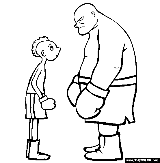 Boxing coloring page free boxing online coloring