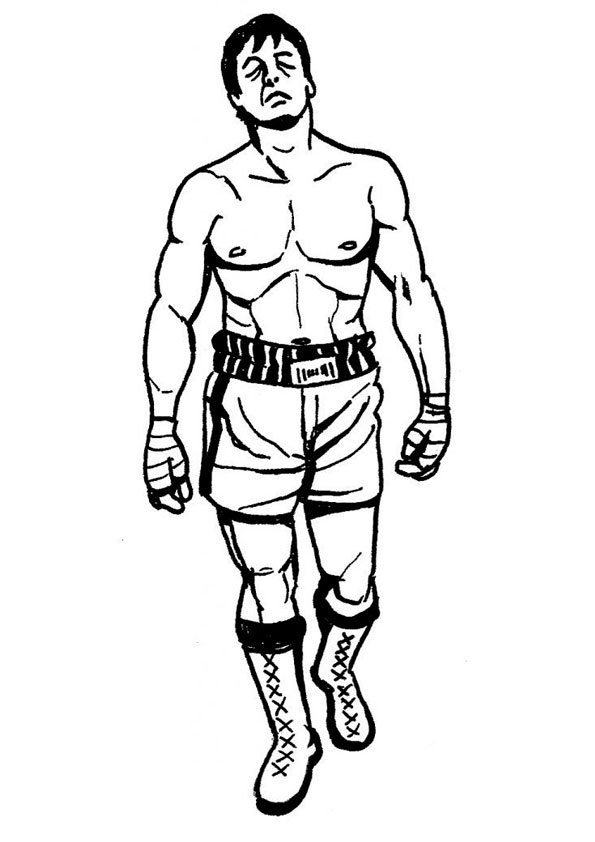 Coloring pages rocky boxing coloring pages