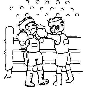 Boxing coloring sheet