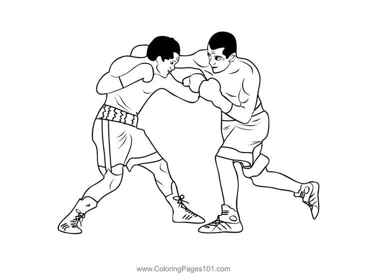 Boxing coloring page coloring pages color printable coloring pages