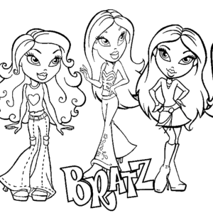 Bratz coloring pages printable for free download