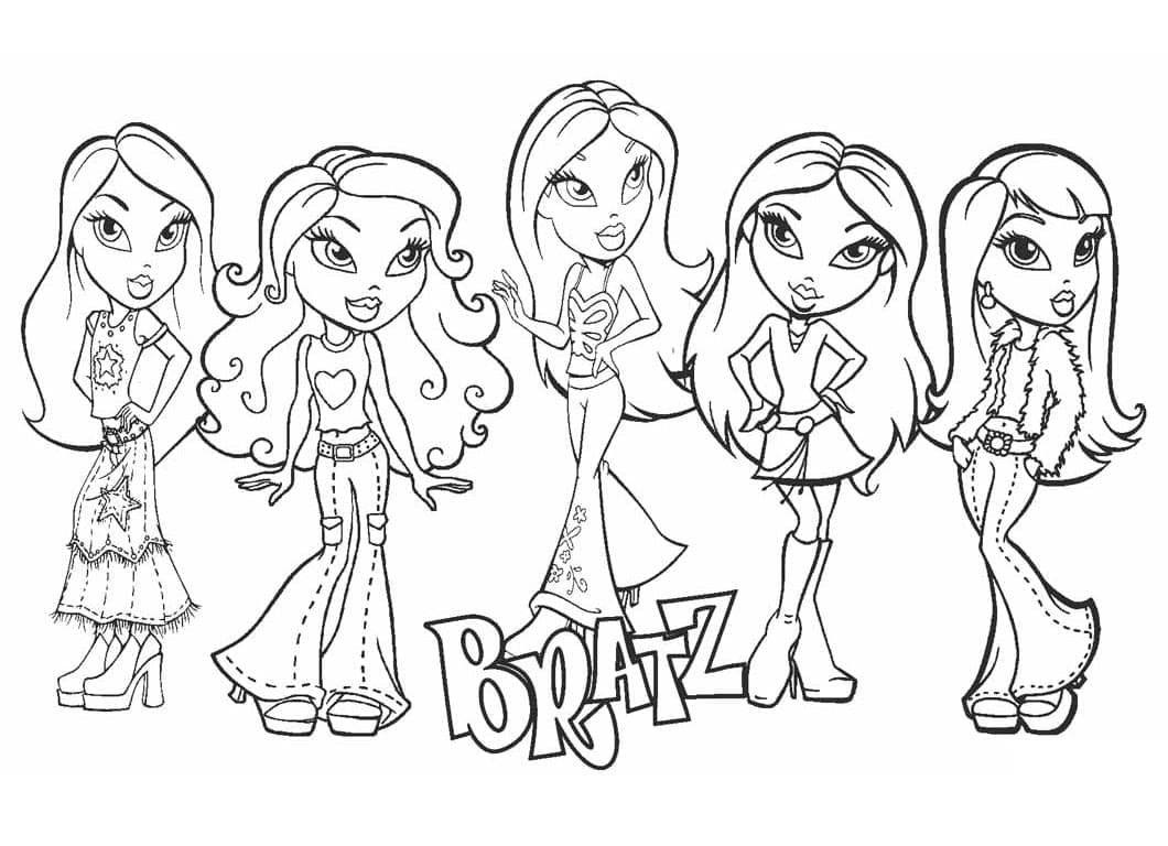 Bratz image coloring page