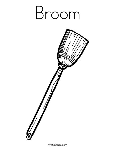 Broom coloring page