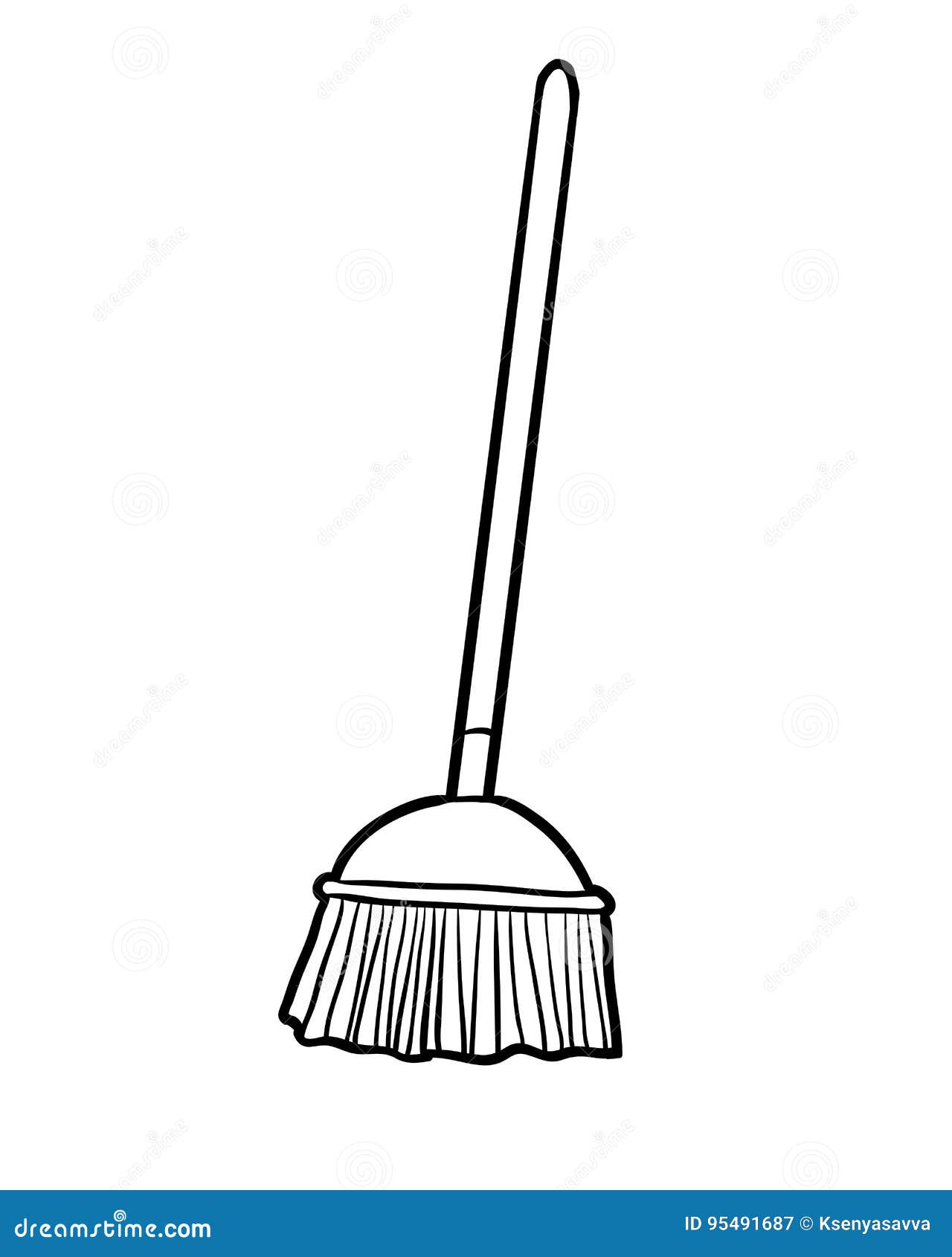 Coloring book broom stock vector illustration of coloring