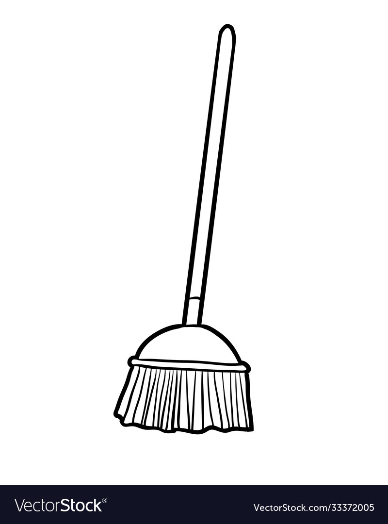 Coloring book broom royalty free vector image