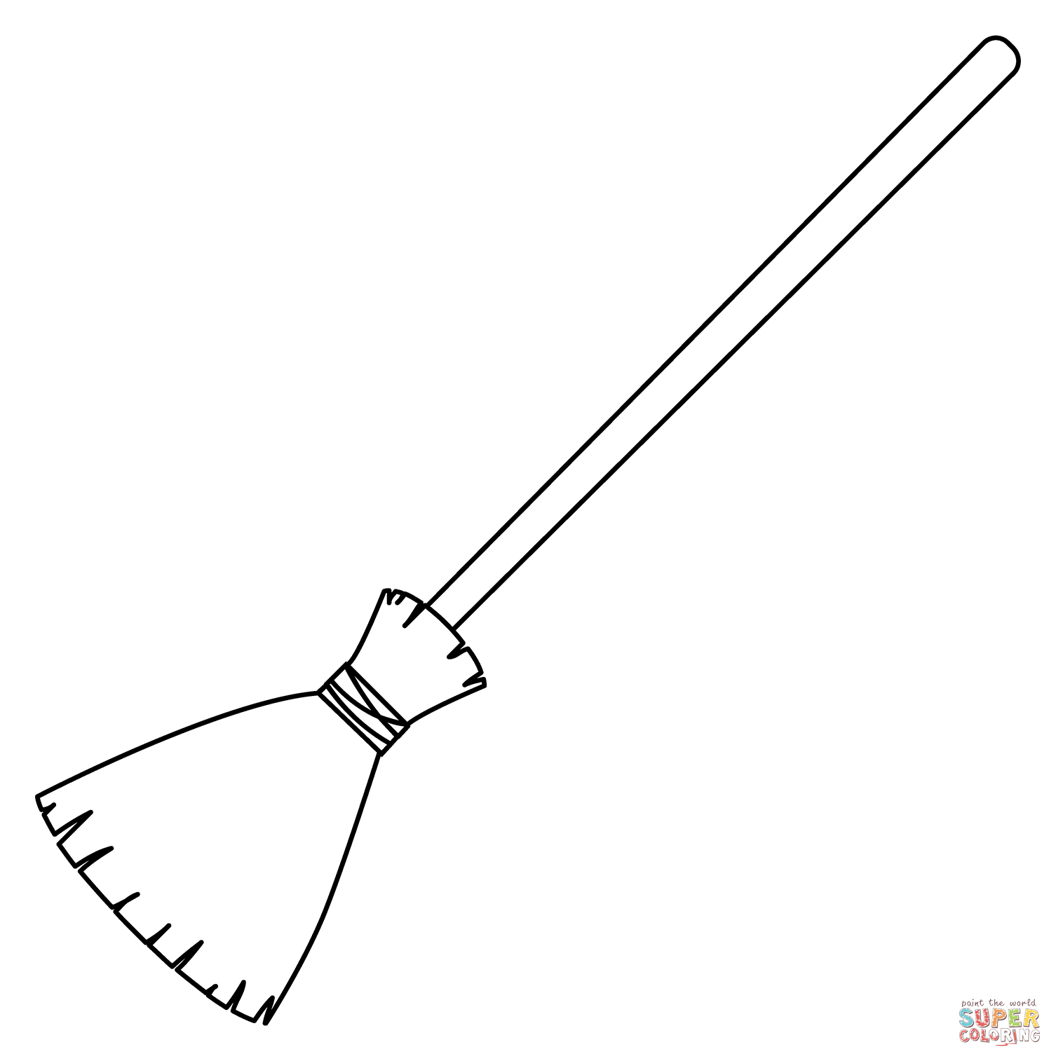 Broom emoji coloring page free printable coloring pages