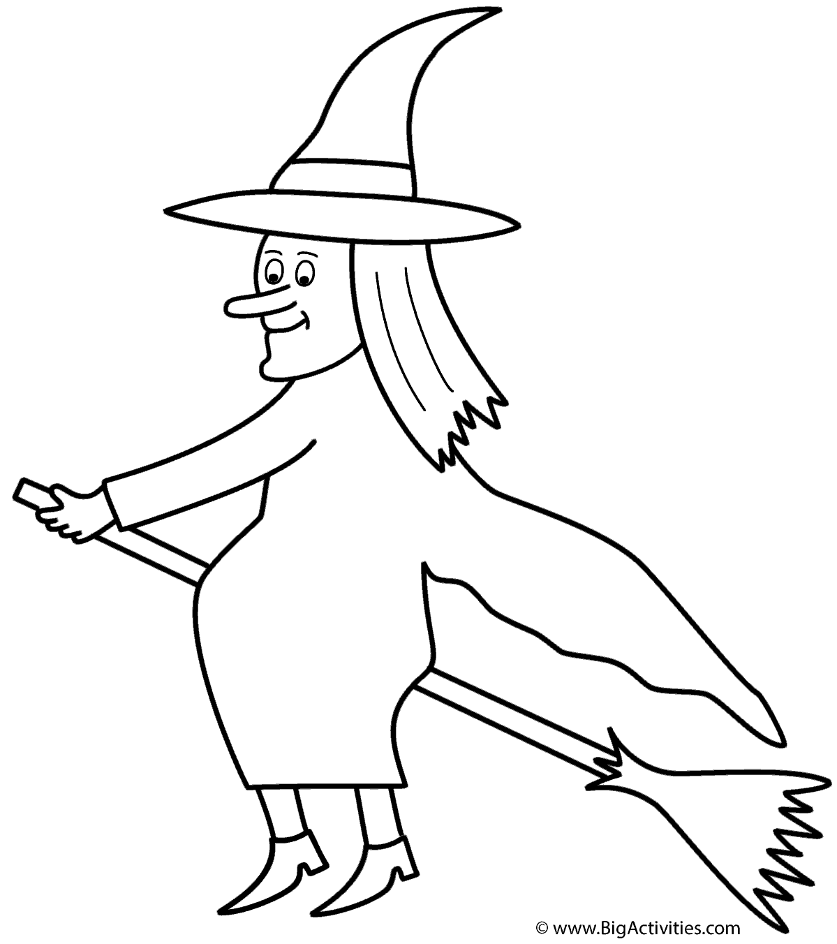 Witch on broom