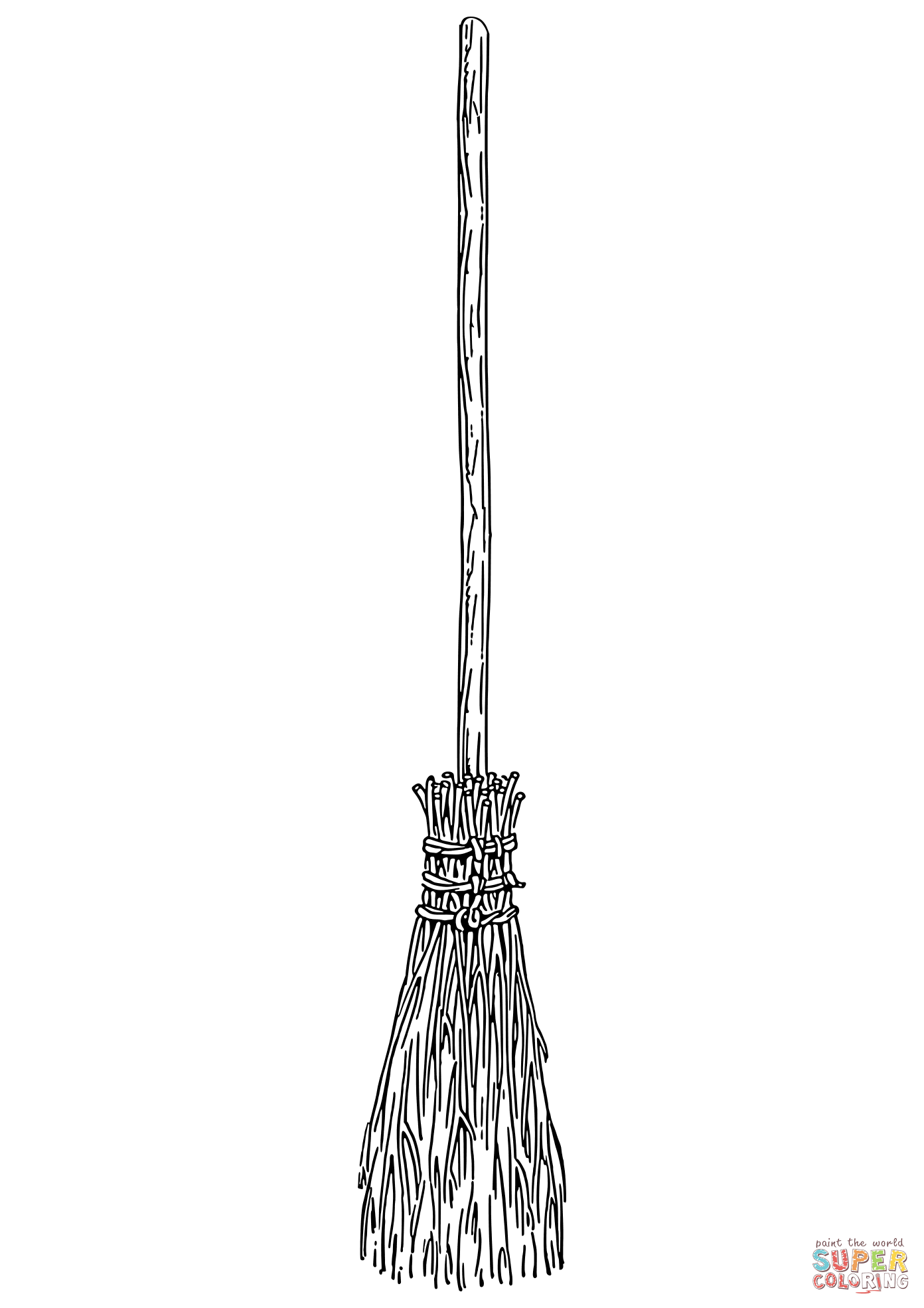 Broomstick coloring page free printable coloring pages