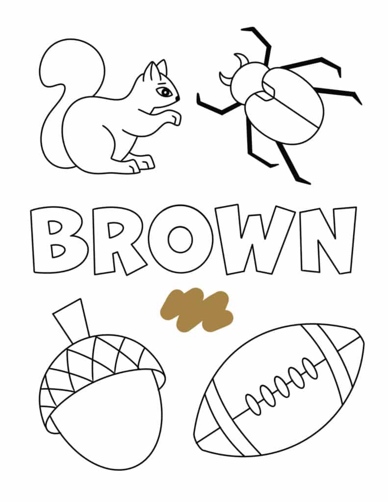 Brown color activities and worksheets for preschool â the hollydog blog