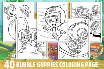 Bubble guppies coloring pages for kids girls boys teens activity school