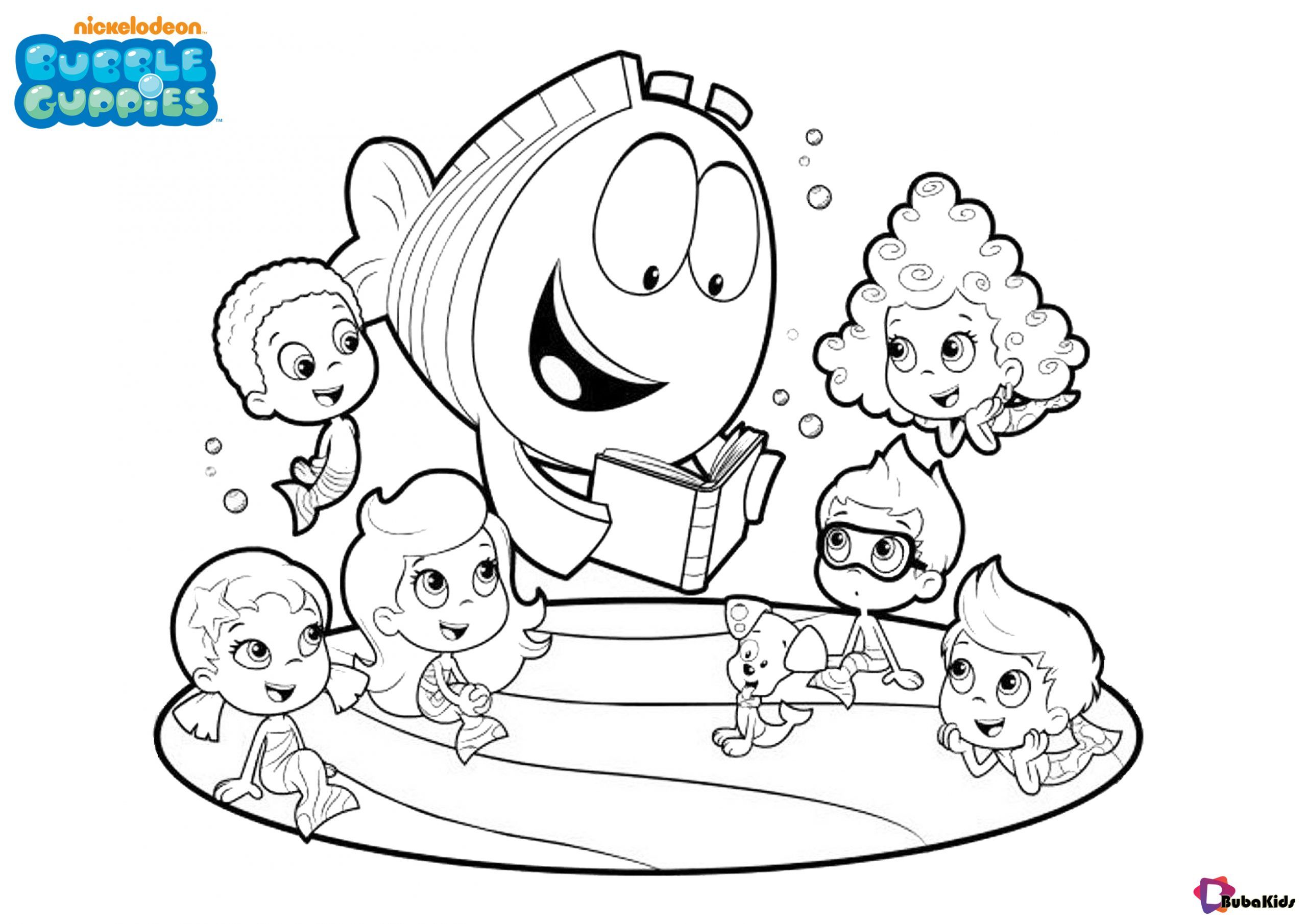Printable bubble guppies coloring pages free download to print collection of cartoon colorâ cartoon coloring pages bubble guppies coloring pages coloring books