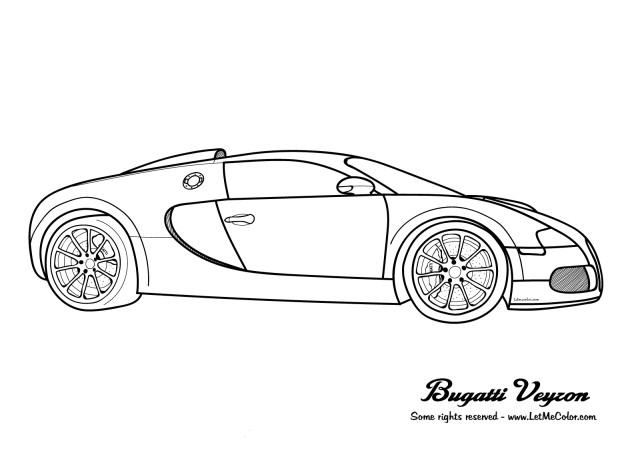 Bugatti veyron coloring page