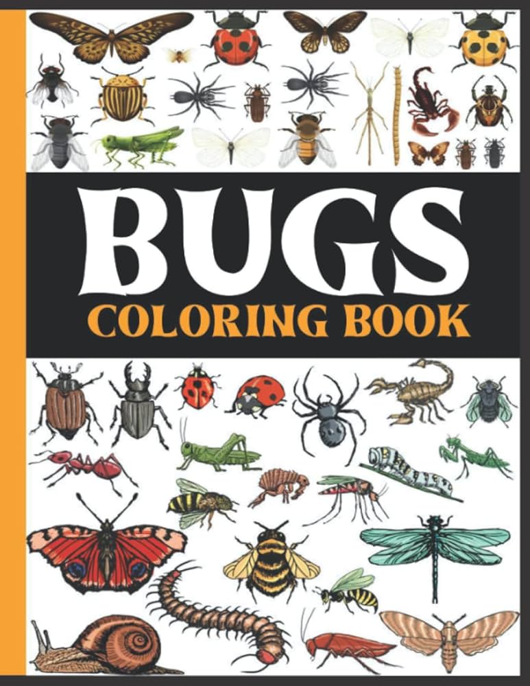 Bugs coloring book species of bugs and insects for coloring a unique collection for kids and adults by bermed coloring