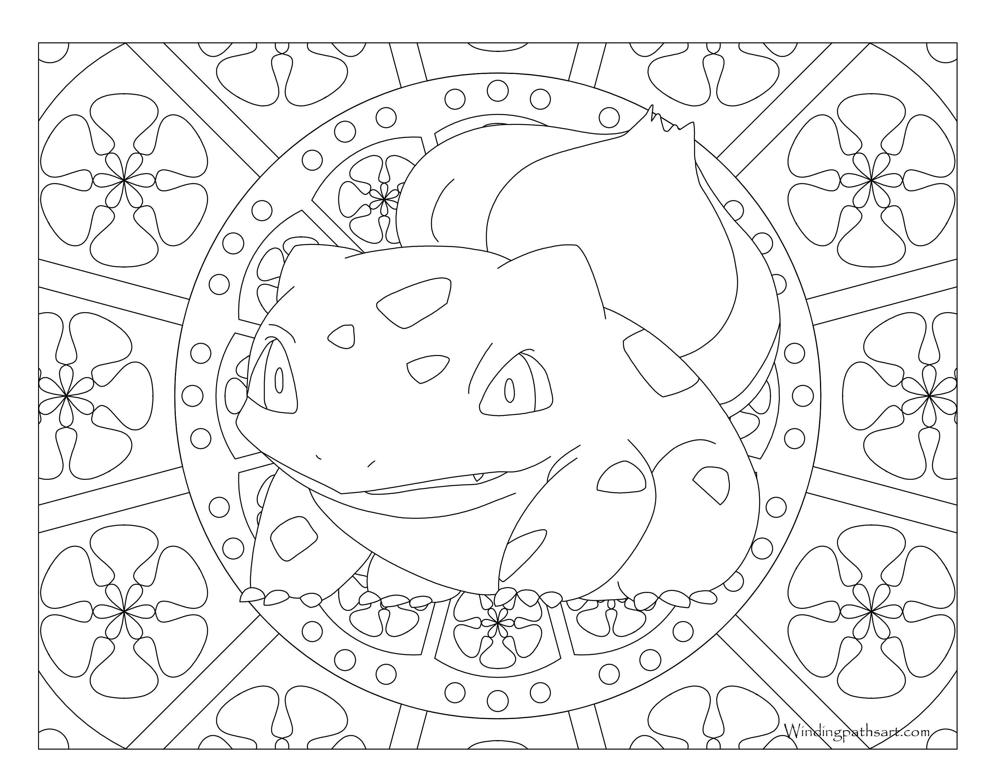 Bulbasaur pokemon coloring page