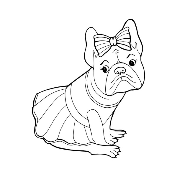 Bulldog coloring page royalty