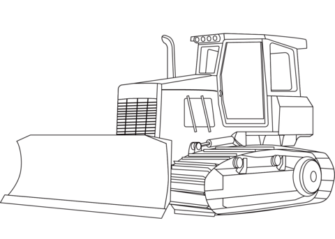 Bulldozer coloring page free printable coloring pages