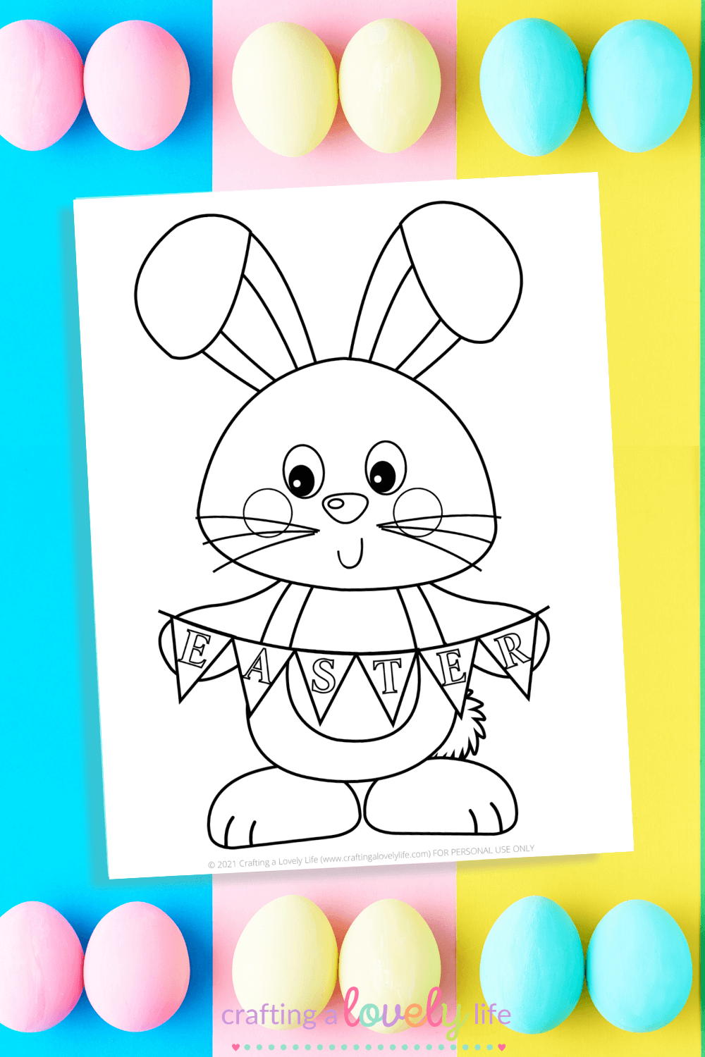 Free printable easter bunny coloring pages