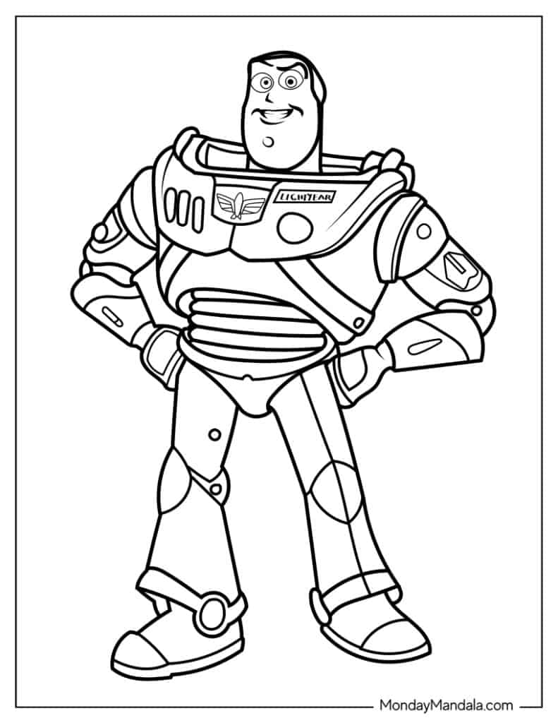 Buzz lightyear coloring pages free pdf printables