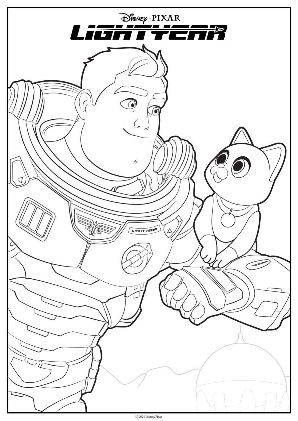 Free lightyear buzz sox coloring page