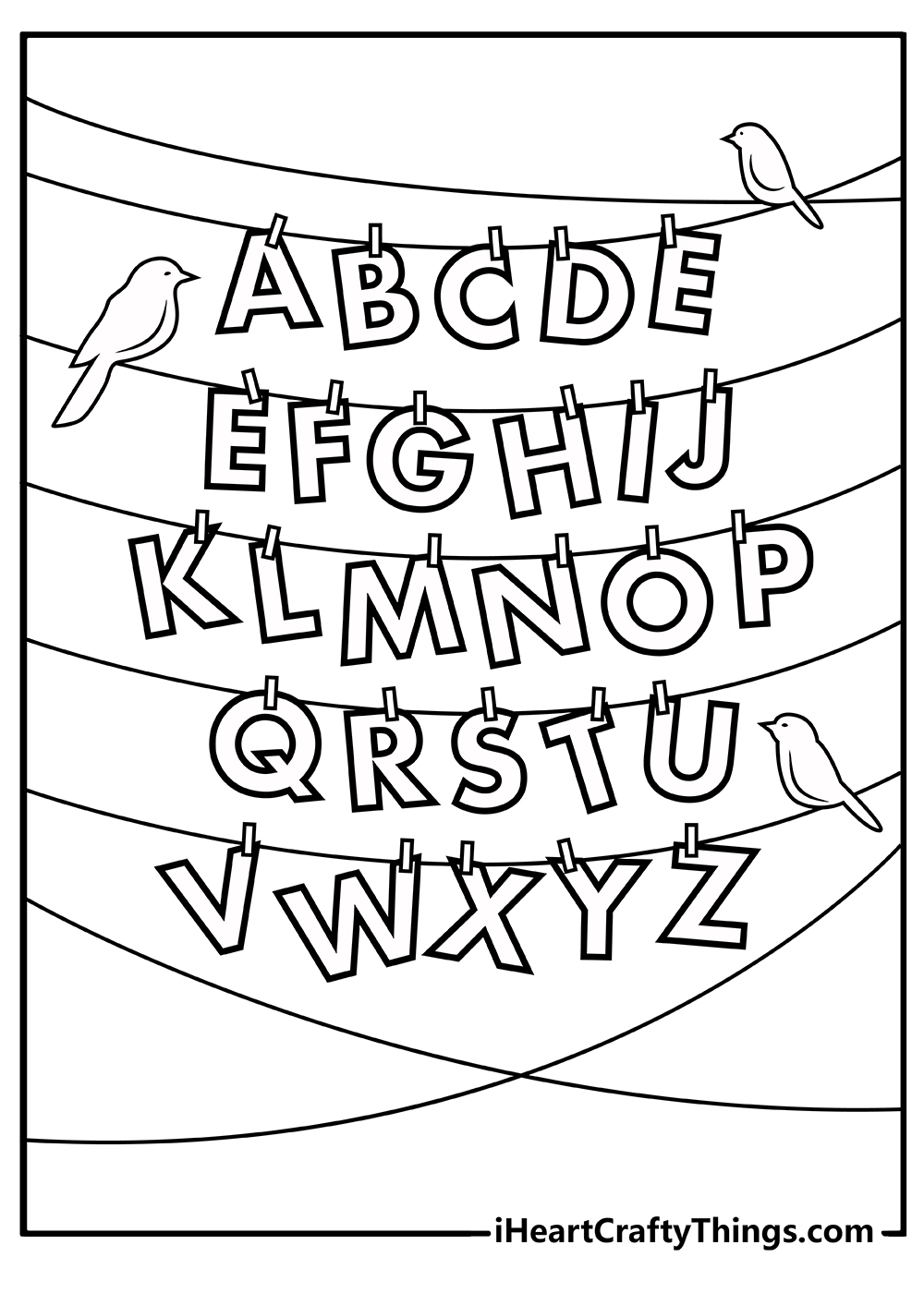 Alphabet coloring pages free printables