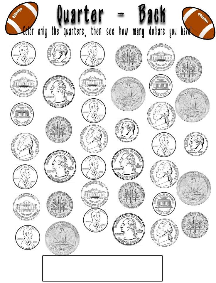 Coin coloring pages kindergarten worksheets kindergarten worksheets printable money math