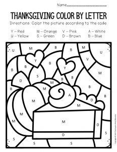 Color by letter thanksgiving preschool worksheets sight words kindergarten thanksgiving preschool thanksgiving kindergarten