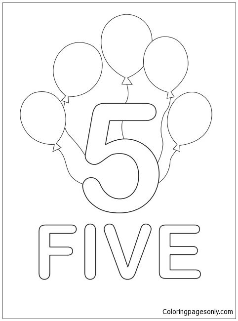 The five balloons coloring page numbers preschool alphabet coloring pages coloring pages