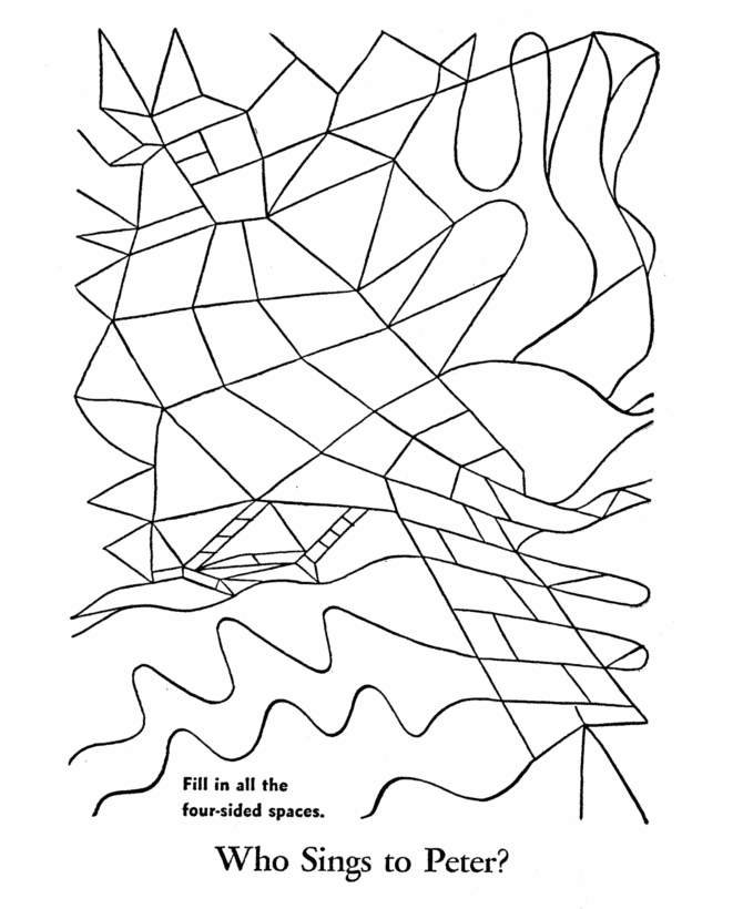 Hidden picture coloring page fill in the colors to find hidden song bird coloring page kids activity sheet