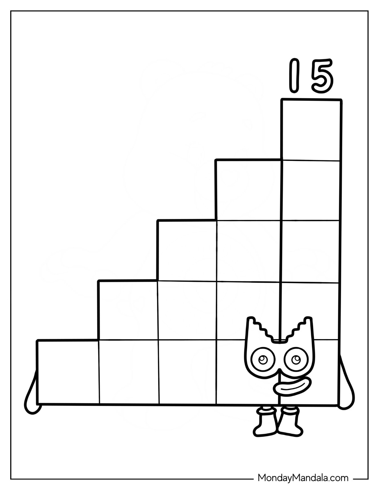 Numberblocks coloring pages free pdf printables